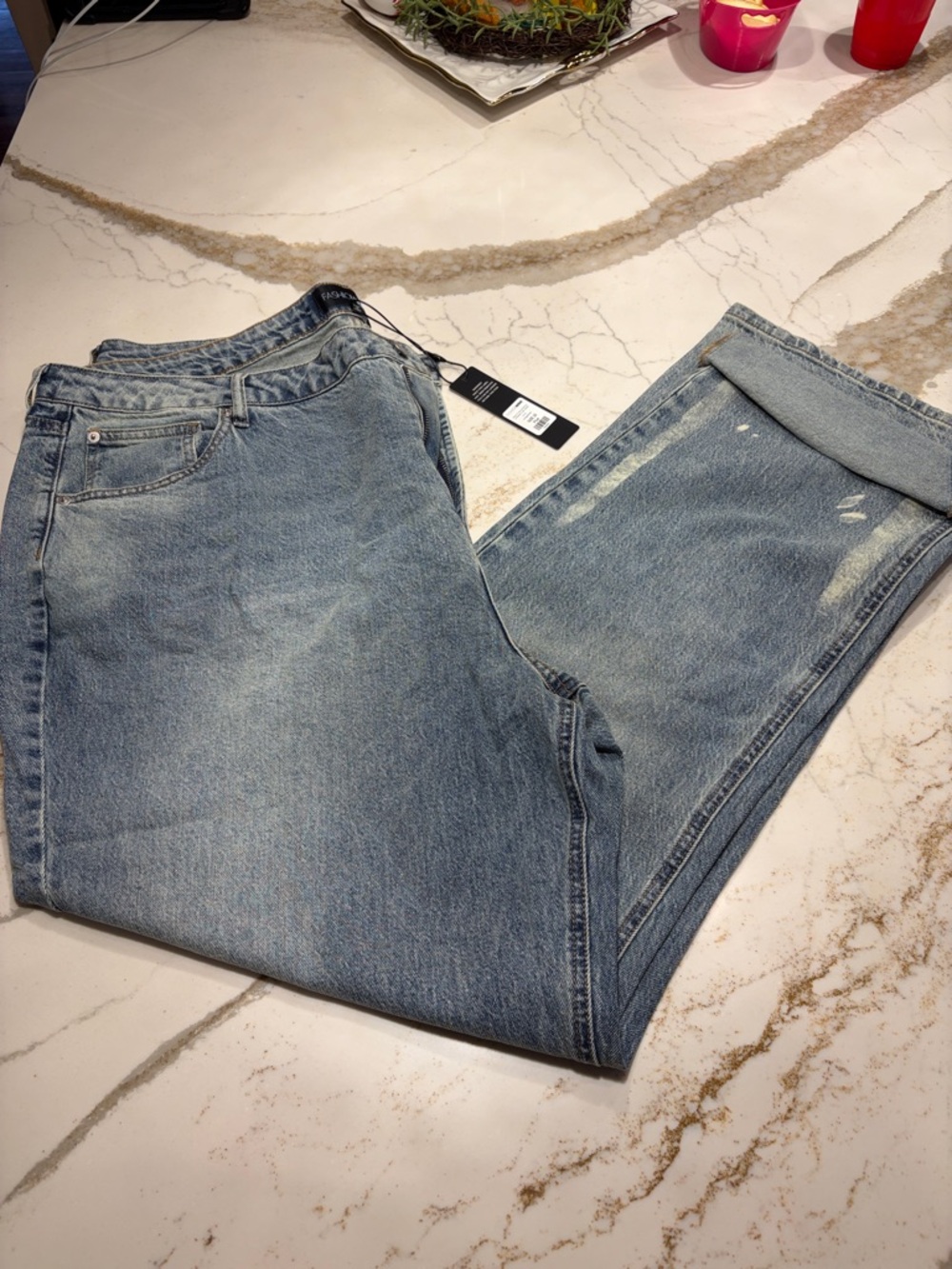Plus Size Women's Light Blue Relaxed Fit Jeans